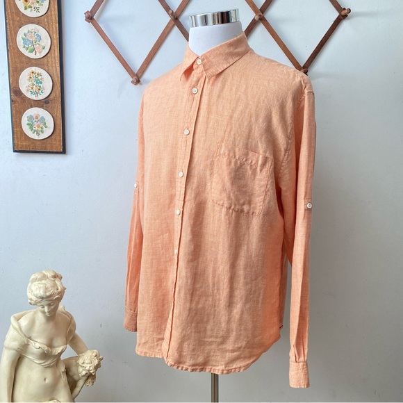 Island Republic 100% Linen Casual Button Up Shirt - Picture 7 of 12